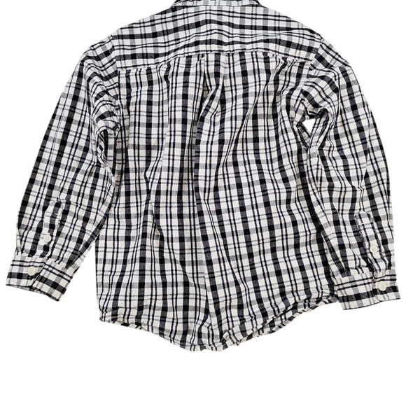 Gymboree Boys Button Down Shirt Black and White Size 5T - Picture 2 of 3